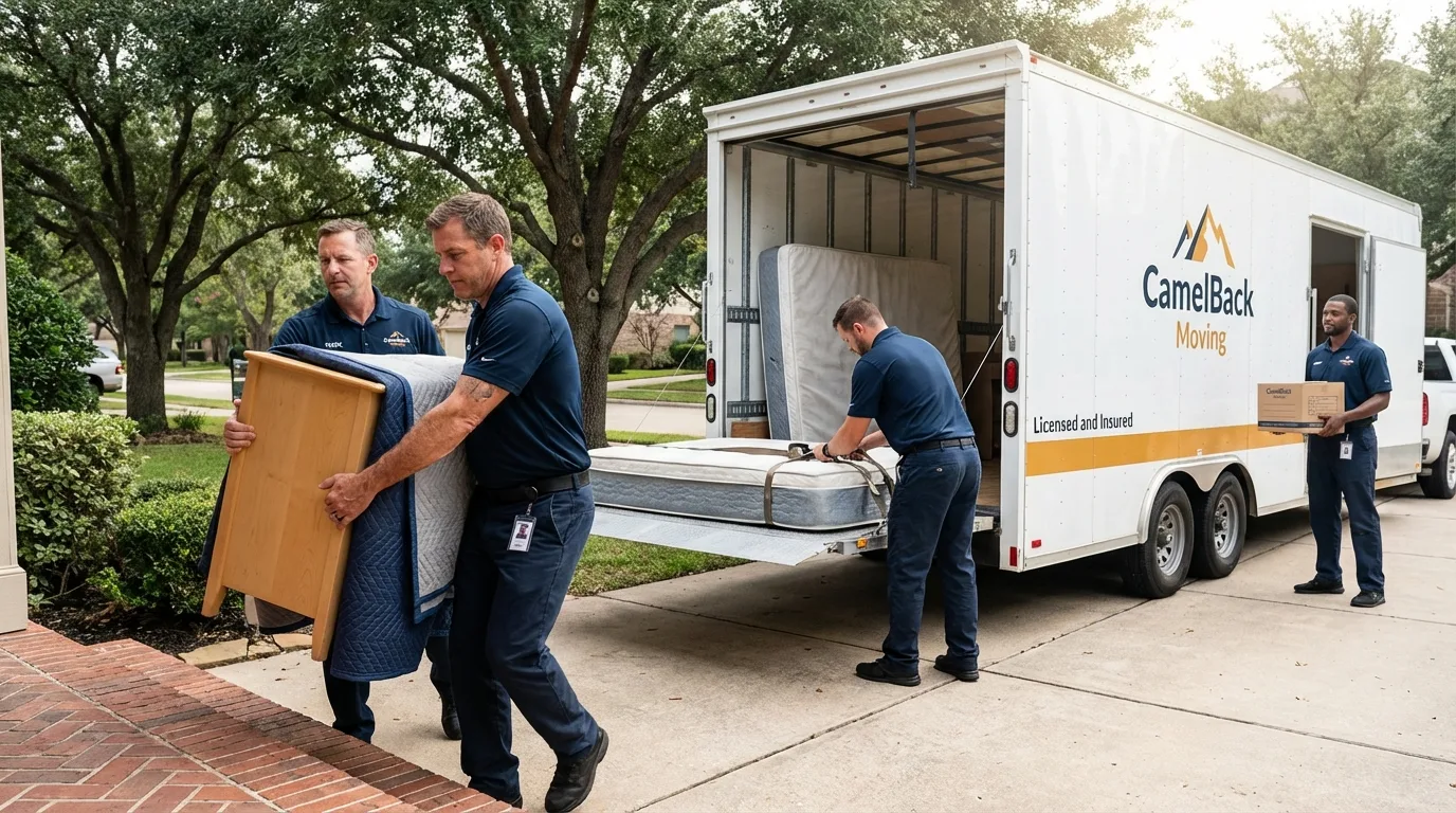 Crew loading residential truck for cross-state move from Savage, MD